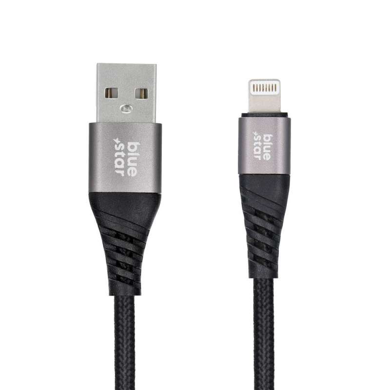 SPOTT-GR Blue Star TFK-DC-003 - Καλώδιο USB-A σε Lightning 2.4A 1.2m - Μαύρο