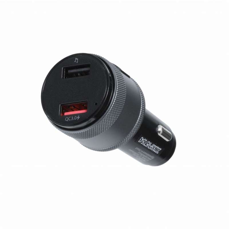 SPOTT-GR Art FM-57 - FM Transmitter Αυτοκινήτου με Bluetooth 5.0, Φορτιστή και Υποδοχή USB-A Quick Charge 3.0 30W - Μαύρο