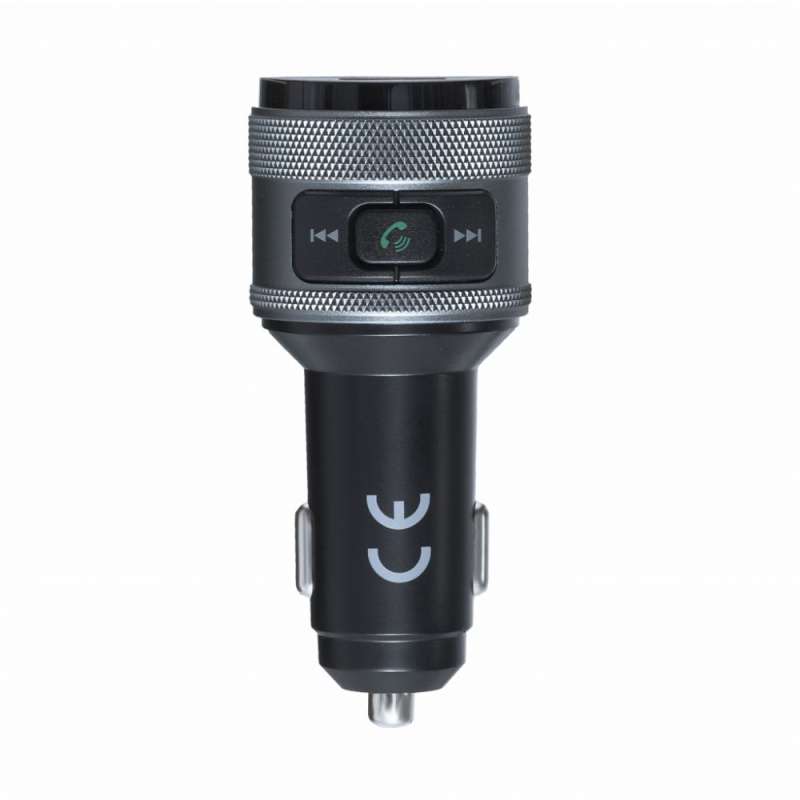 SPOTT-GR Art FM-57 - FM Transmitter Αυτοκινήτου με Bluetooth 5.0, Φορτιστή και Υποδοχή USB-A Quick Charge 3.0 30W - Μαύρο