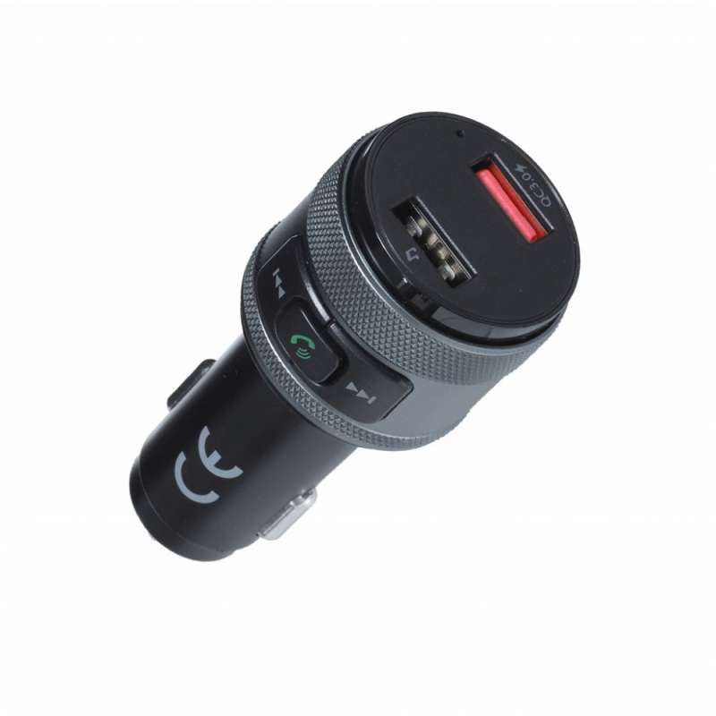 SPOTT-GR Art FM-57 - FM Transmitter Αυτοκινήτου με Bluetooth 5.0, Φορτιστή και Υποδοχή USB-A Quick Charge 3.0 30W - Μαύρο