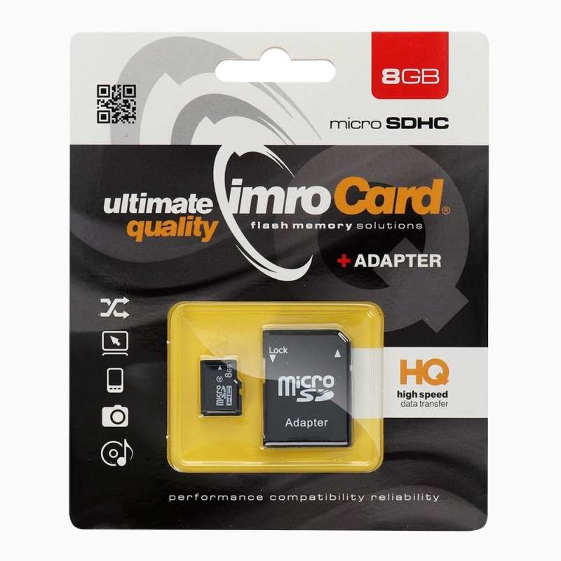 SPOTT-GR IMRO microSD - Κάρτα Μνήμης 8GB με Αντάπτορα SD