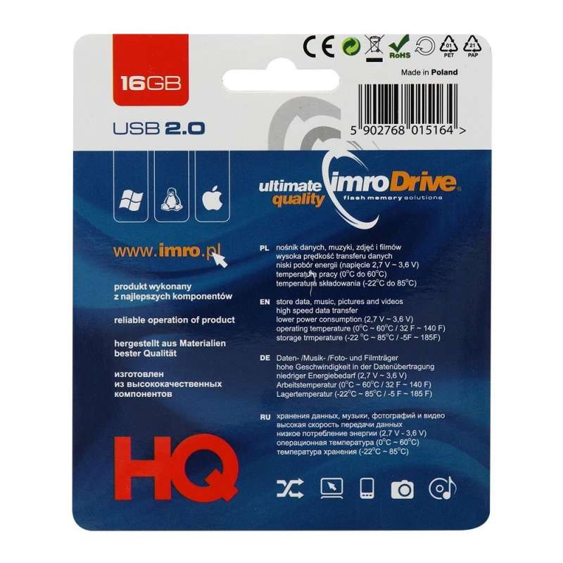 SPOTT-GR IMRO Edge - USB Stick 16GB USB2.0 σε Μαύρο Χρώμα