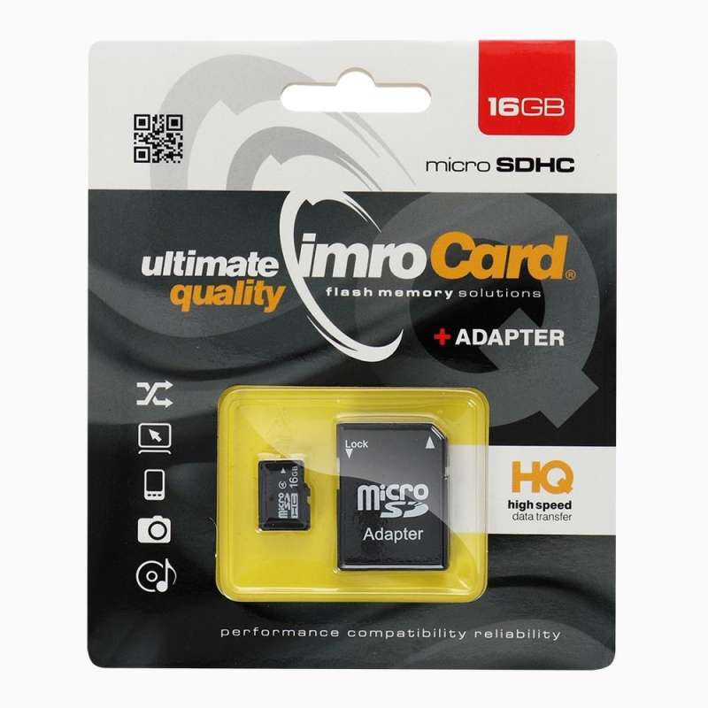 SPOTT-GR IMRO microSD - Κάρτα Μνήμης 16GB με Αντάπτορα SD
