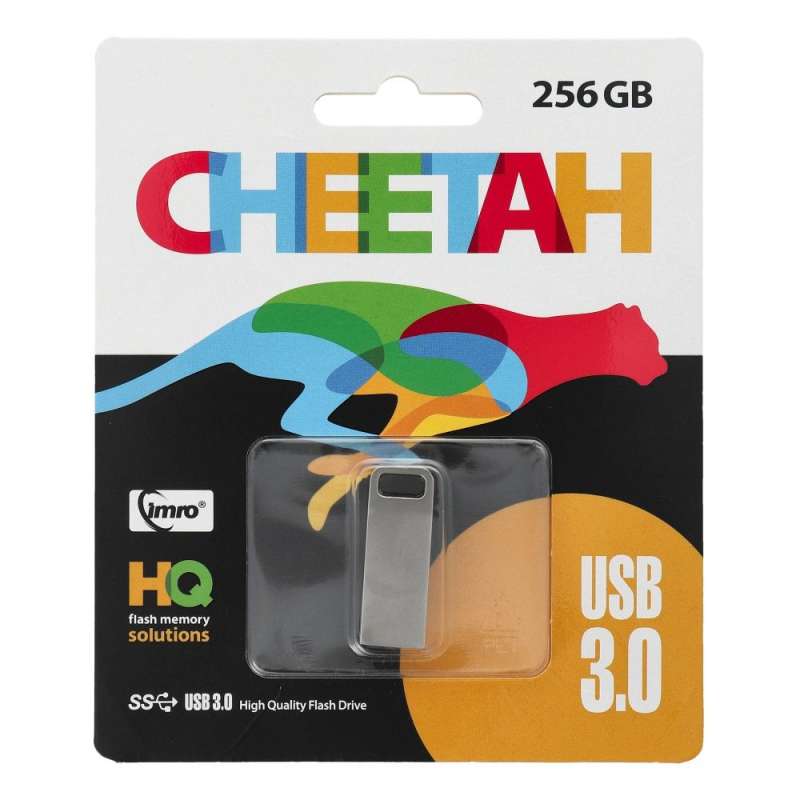 SPOTT-GR IMRO Cheetah - USB Stick 256GB USB3.0 σε Γκρι Χρώμα