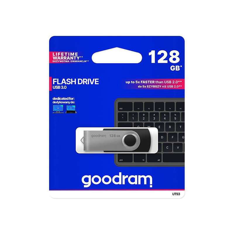 SPOTT-GR GoodRAM UTS3 - USB Stick 128GB USB 3.2 - Μαύρο
