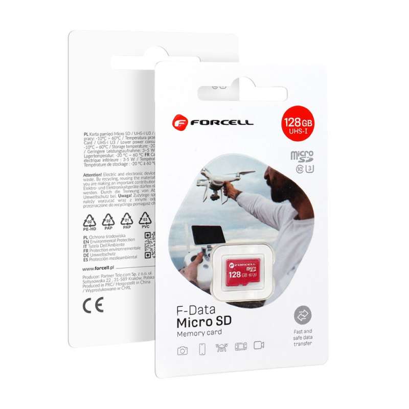 SPOTT-GR Forcell F-Data MicroSD - Κάρτα Μνήμης 128GB UHS-I U3 Class 10