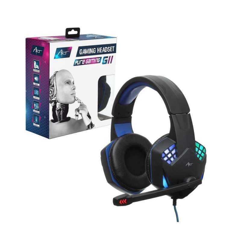 SPOTT-GR Art G11 - Ενσύρματα Gaming Ακουστικά με Καρφί 3.5mm / USB-A και Μικρόφωνο - Μαύρα