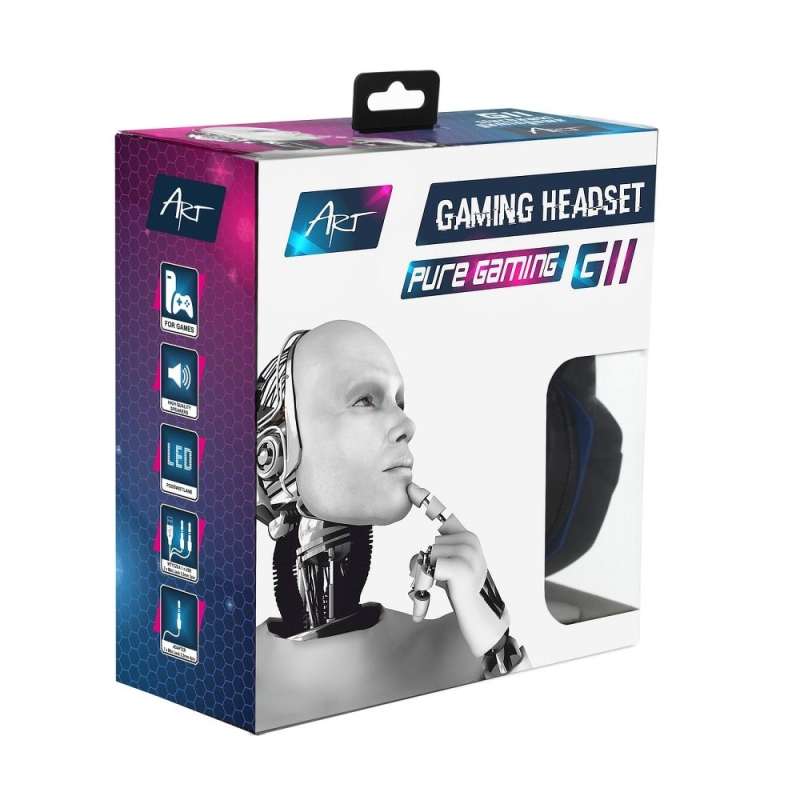 SPOTT-GR Art G11 - Ενσύρματα Gaming Ακουστικά με Καρφί 3.5mm / USB-A και Μικρόφωνο - Μαύρα