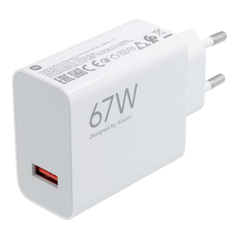 SPOTT-GR Xiaomi Γνήσιος Φορτιστής USB-A Quick Charge 3.0 3A 67W - Άσπρος (Bulk Package)