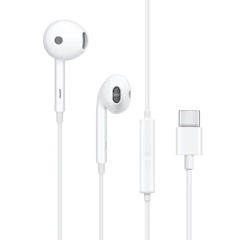 SPOTT-GR OPPO MH135-3 - Γνήσια Ενσύρματα In-Ear Ακουστικά Type-C με Μικρόφωνο σε Άσπρο Xρώμα (Bulk Package)