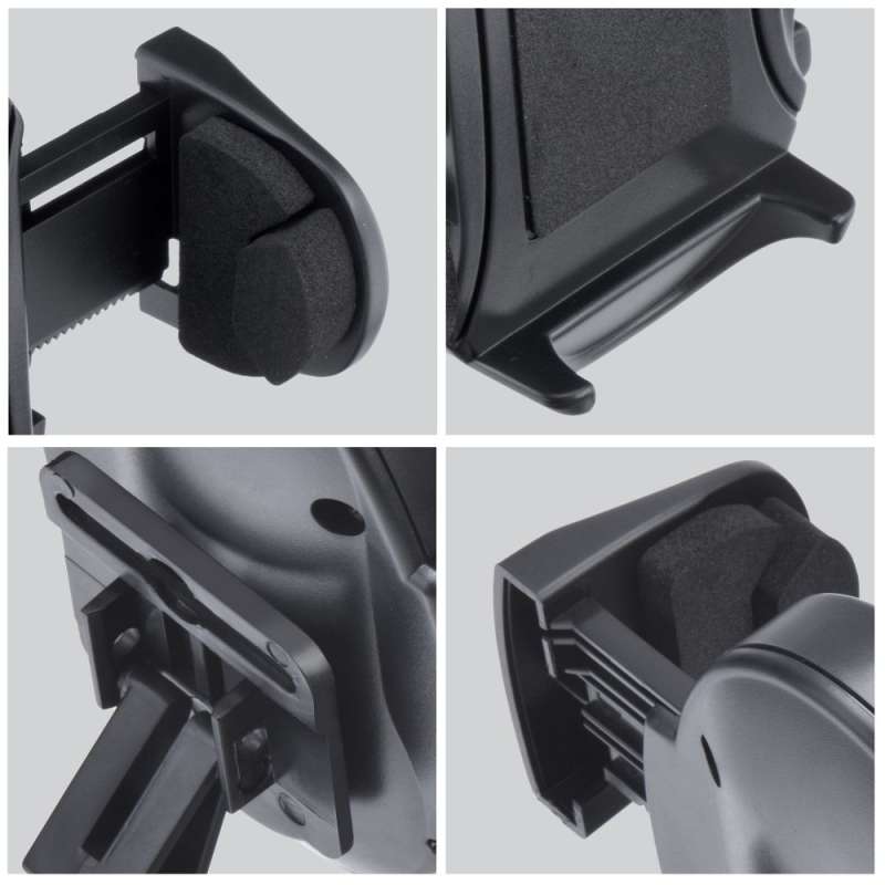 SPOTT-GR Forcell F-Grip Oval - Βάση Κινητού για Ταμπλό / Παρμπρίζ Αυτοκινήτου με Βραχίονα 27cm σε Μαύρο Χρώμα