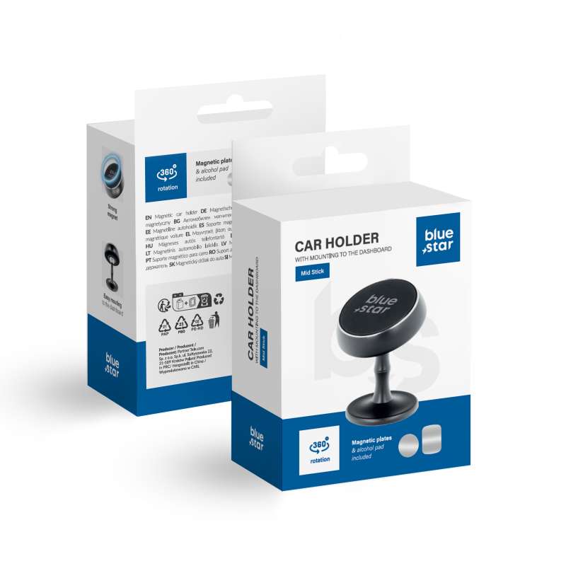 SPOTT-GR Blue Star Mid Stick - Μαγνητική Βάση Αυτοκινήτου για Ταμπλό - Μαύρο