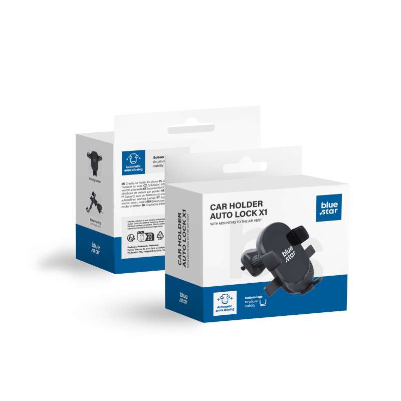 SPOTT-GR Blue Star Auto Lock X1 - Βάση Αυτοκινήτου για Αεραγωγό - Μαύρο