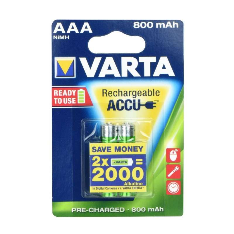 SPOTT-GR Varta Rechargable Accu Power - Επαναφορτιζόμενες Μπαταρίες R3 (AAA) 800mAh (Σετ 2 Τεμάχια)