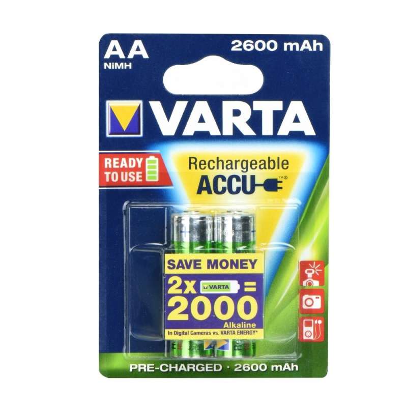 SPOTT-GR Varta Accu Power R6 - Επαναφορτιζόμενες Μπαταρίες (AA) 2600mAh 1.2V (Σετ 2 Τεμάχια)