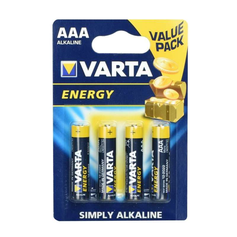 SPOTT-GR Varta Αλκαλικές Μπαταρίες R3 (AAA) Energy (Σετ 4 Τεμάχια)