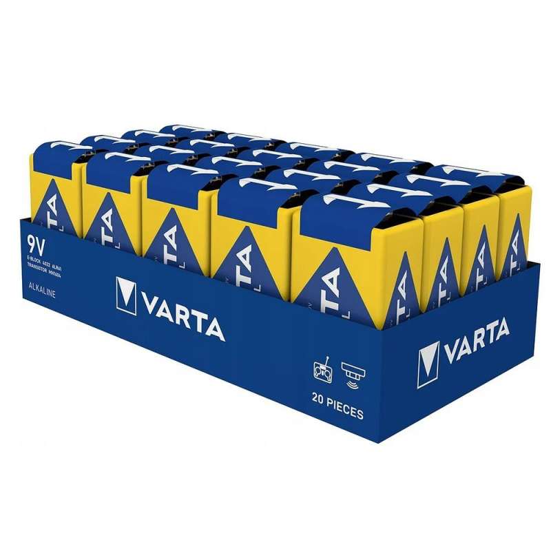SPOTT-GR Varta R9 Industrial Pro - Αλκαλικές Μπαταρίες (6LR61) 9V  (Σετ 20 Τεμάχια)