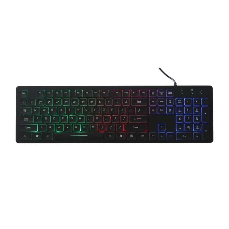 SPOTT-GR Art wire keyboard USB-A QWERTY with light slim AK-20 - Μαύρο