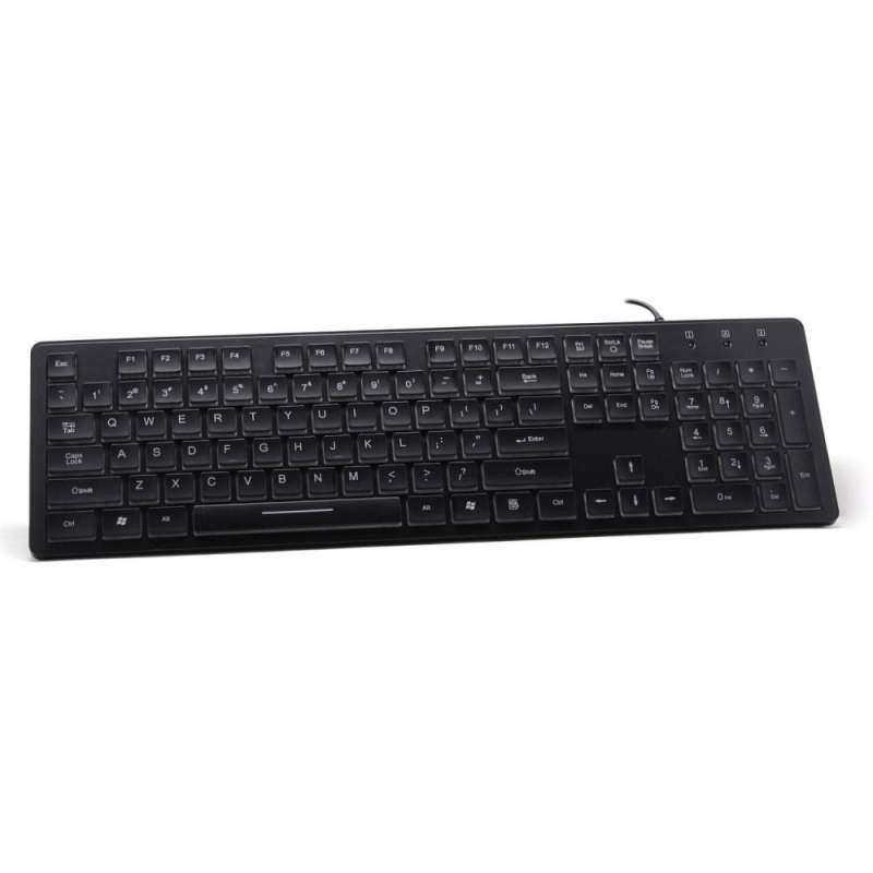 SPOTT-GR Art wire keyboard USB-A QWERTY with light slim AK-20 - Μαύρο