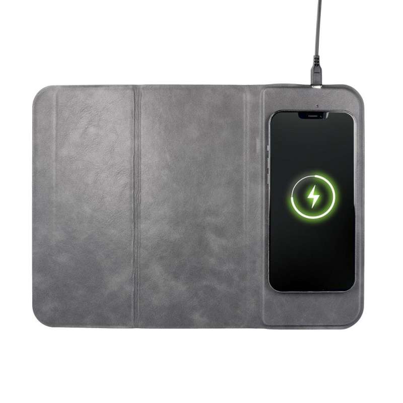 SPOTT-GR OEM OJD-82 - Mouse Pad με Ασύρματο Φορτιστή Qi 15W σε Γκρι Xρώμα