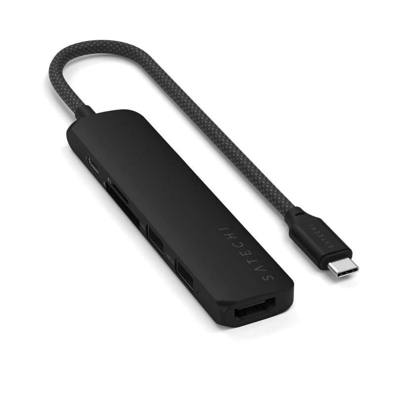 SPOTT-GR Satechi ST-P6SK - USB Type-C Docking Station με HDMI 4K PD σε Μαύρο Χρώμα