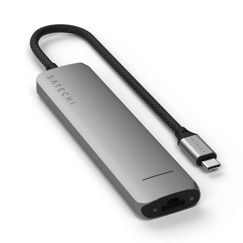 SPOTT-GR Satechi ST-P7SM - USB Type-C Docking Station με HDMI 4K PD Ethernet σε Γκρι Xρώμα