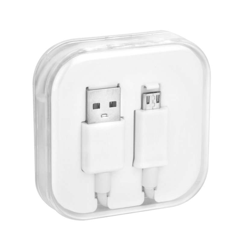 SPOTT-GR Απλό Καλώδιο USB-A σε Micro USB 1A 1m - Άσπρο