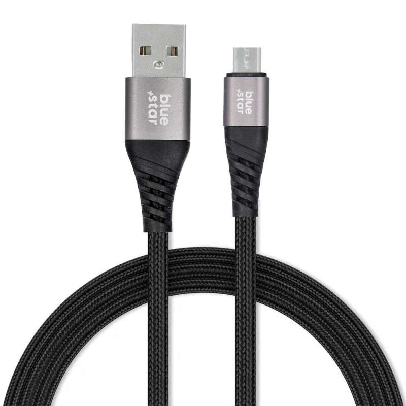 SPOTT-GR Blue Star TFK-DC-003 - Καλώδιο USB-A σε Micro USB 2A 1.2m - Μαύρο