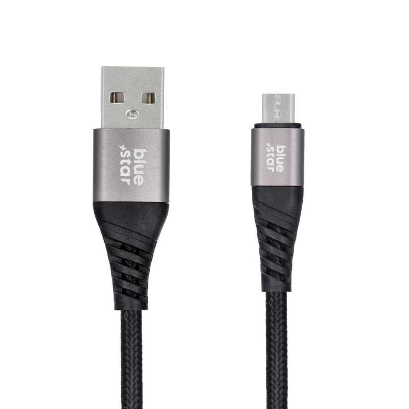 SPOTT-GR Blue Star TFK-DC-003 - Καλώδιο USB-A σε Micro USB 2A 1.2m - Μαύρο