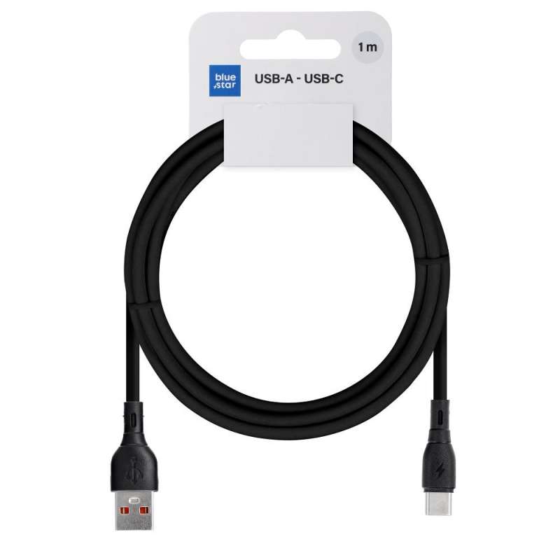 SPOTT-GR Blue Star Eco - Καλώδιο USB-A σε Type-C 3A 1m σε Μαύρο Χρώμα