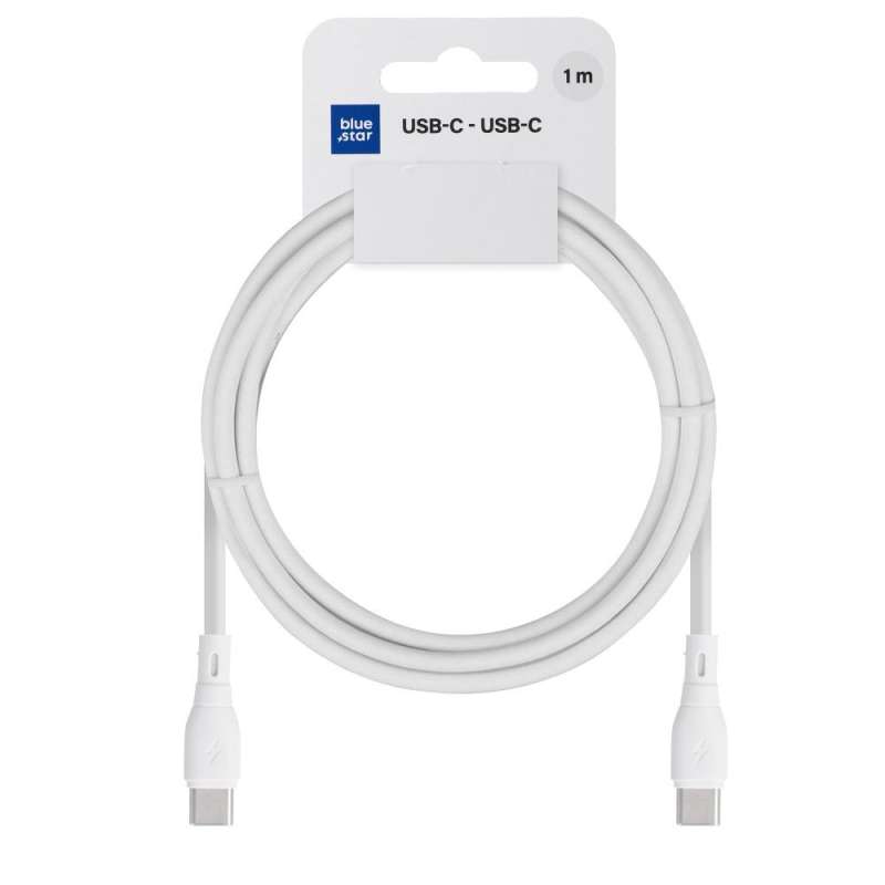 SPOTT-GR Blue Star Eco - Καλώδιο Type-C σε Type-C (3A 60W 1m) σε Άσπρο Xρώμα