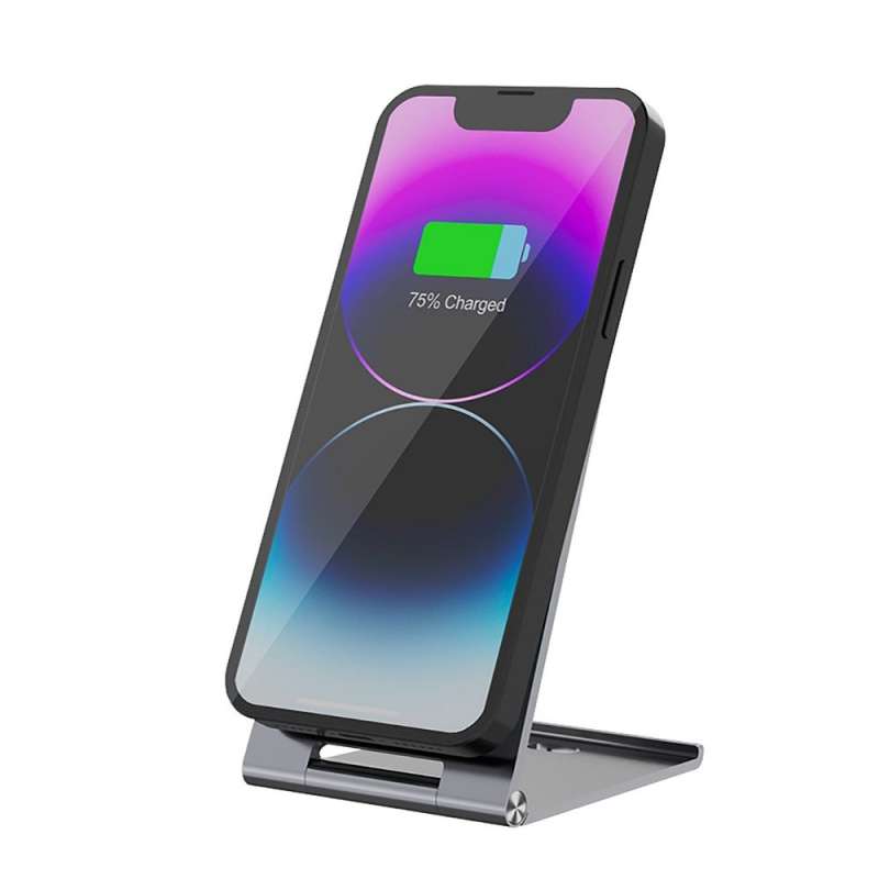 SPOTT-GR Forcell F-Energy Flip Charge Qi2 - Ασύρματος Φορτιστής 15W με Υποστήριξη MagSafe - Ασημί