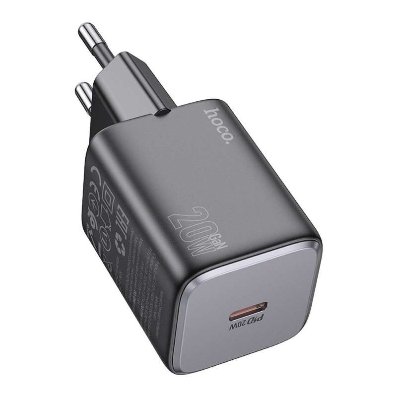 SPOTT-GR Hoco N40 - Φορτιστής με Υποδοχή Type-C QC PD 20W - Μαύρο