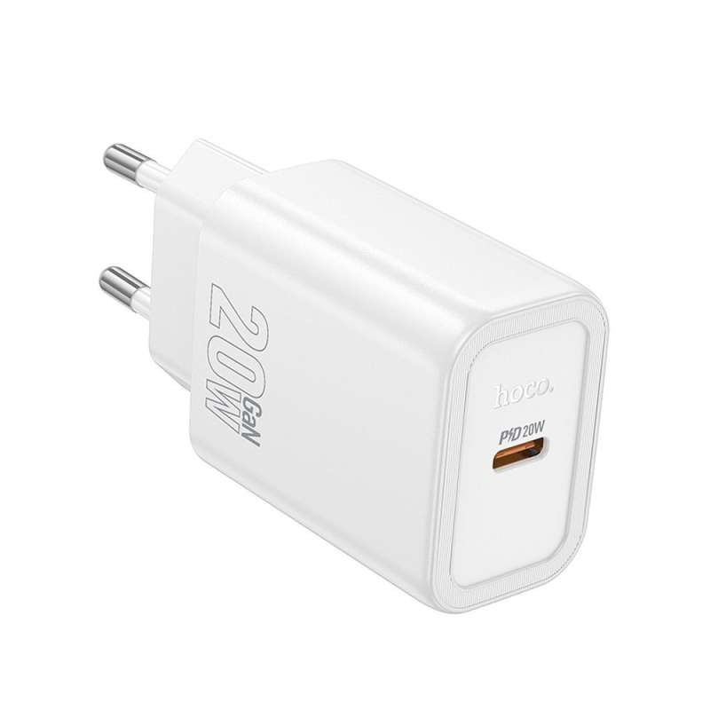 SPOTT-GR Hoco N60 - Φορτιστής με Υποδοχή Type-C (PD QC 20W) σε Άσπρο Xρώμα