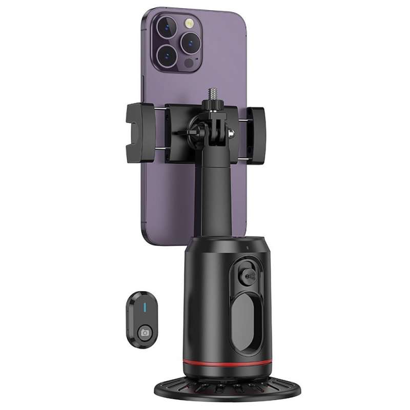 SPOTT-GR Hoco K23 - Selfie Stick / Βάση Κινητού με Δυνατότητα Περιστροφής 360 Μοιρών και Ανίχνευση Προσώπου - Μαύρο