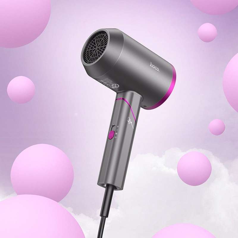 SPOTT-GR Hoco HP13 Plus - Αναδιπλούμενο Πιστολάκι Μαλλιών 1600W - Γκρι