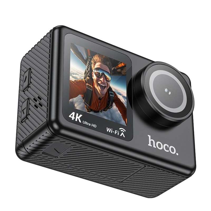 SPOTT-GR Hoco DV101 - Action Camera με Ανάλυση 4K / 30fps και Διπλή Οθόνη σε Μαύρο Χρώμα