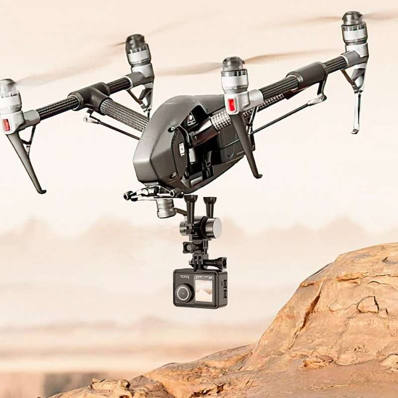 SPOTT-GR Hoco DV101 - Action Camera με Ανάλυση 4K / 30fps και Διπλή Οθόνη σε Μαύρο Χρώμα