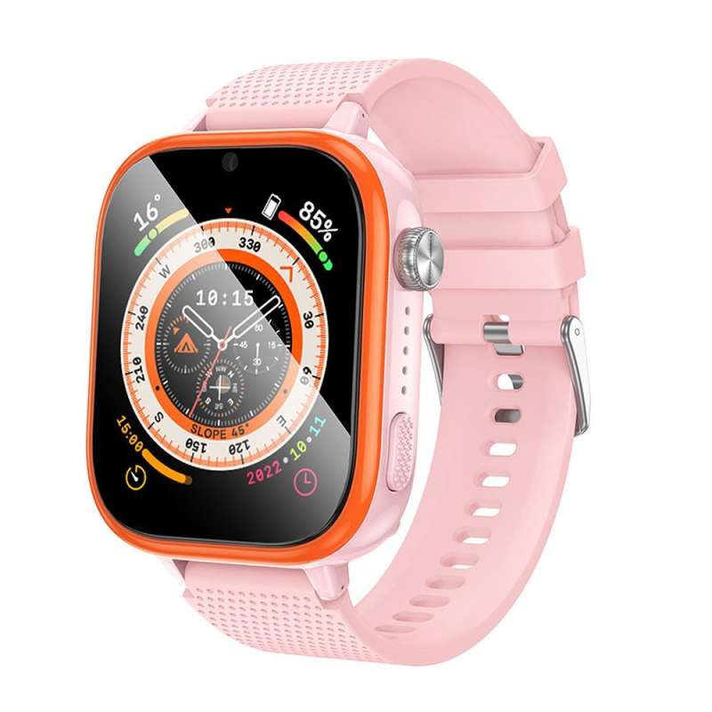 SPOTT-GR Hoco Y101 - Παιδικό Smartwatch με Δυνατότητα Κλήσεων και Υποδοχή SIM - Ροζ
