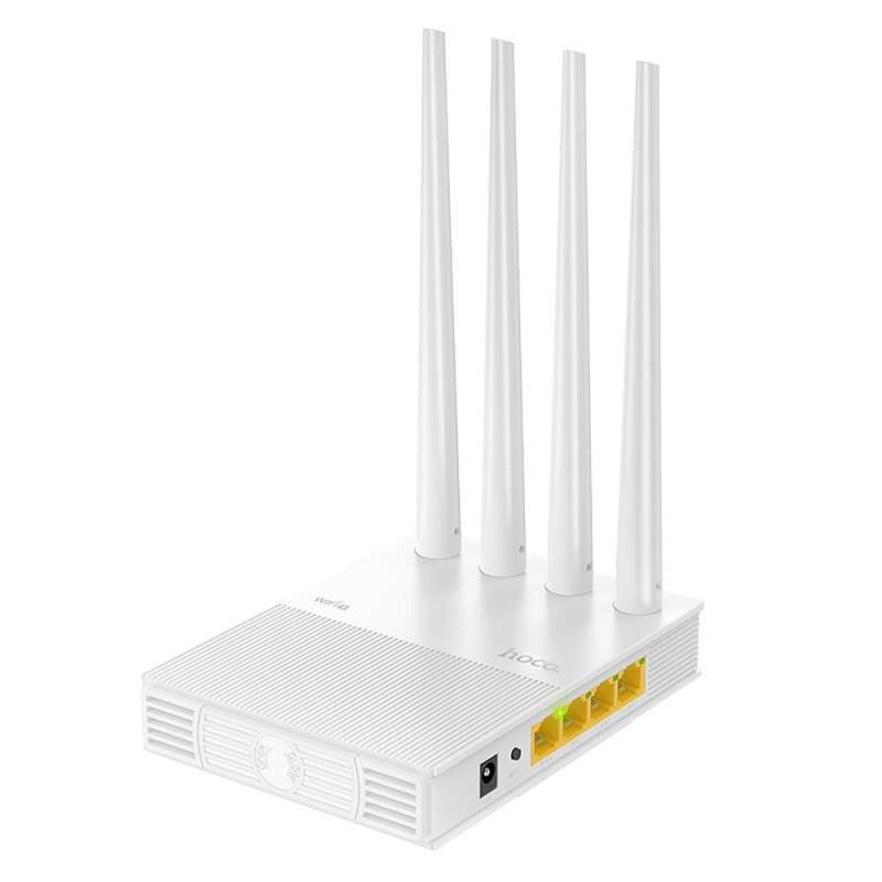 SPOTT-GR Hoco HI31 - Ασύρματο Router WiFi 5 με 4 Θύρες Ethernet - Άσπρo