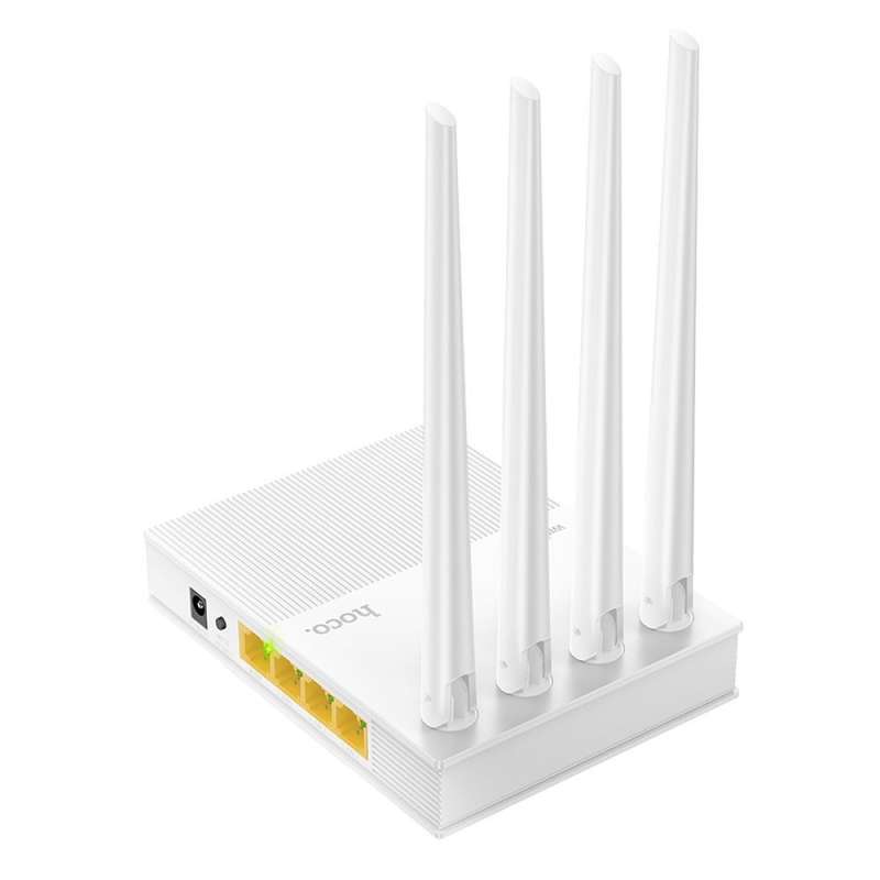 SPOTT-GR Hoco HI31 - Ασύρματο Router WiFi 5 με 4 Θύρες Ethernet - Άσπρo