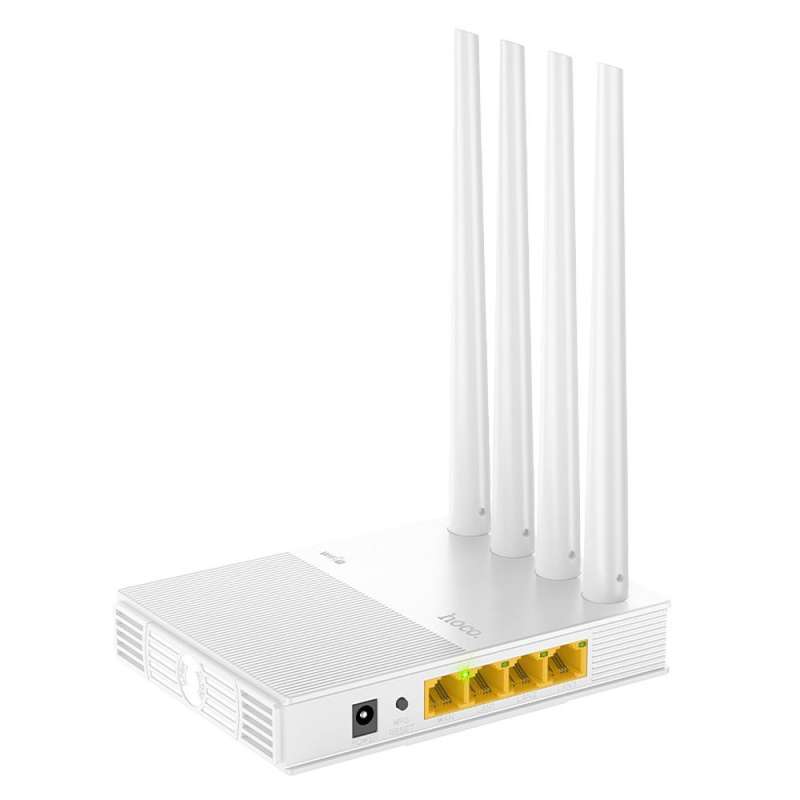SPOTT-GR Hoco HI31 - Ασύρματο Router WiFi 5 με 4 Θύρες Ethernet - Άσπρo