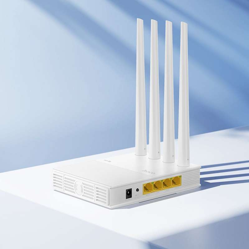 SPOTT-GR Hoco HI31 - Ασύρματο Router WiFi 5 με 4 Θύρες Ethernet - Άσπρo