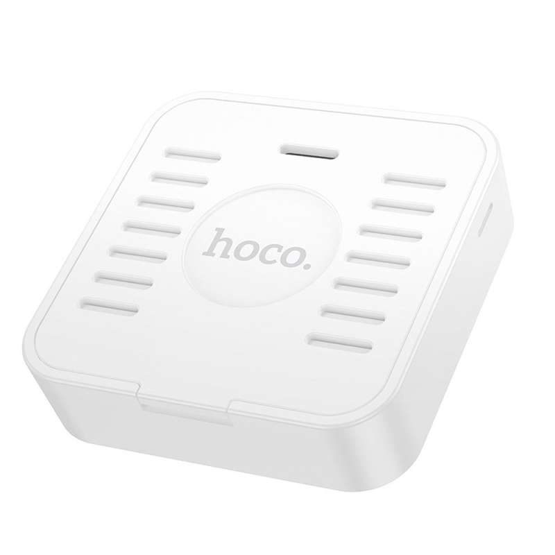 SPOTT-GR Hoco HX40 - Επιτραπέζιο Ψηφιακό Ρολόι με Θερμόμετρο και Υγρασιόμετρο- Άσπρο