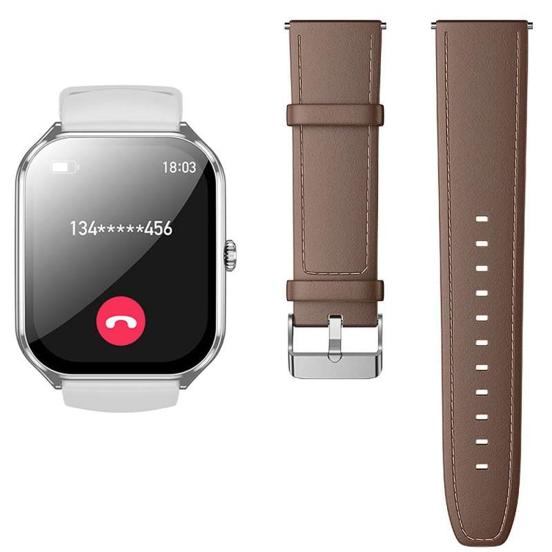 SPOTT-GR Hoco Y28 - Smartwatch με Δυνατότητα Κλήσεων και Οθόνη AMOLED - Ασημί
