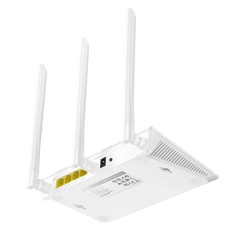 SPOTT-GR Hoco HI30 - Ασύρματο Router με Wi-Fi 4 και 4 Θύρες Ethernet σε Άσπρο Χρώμα