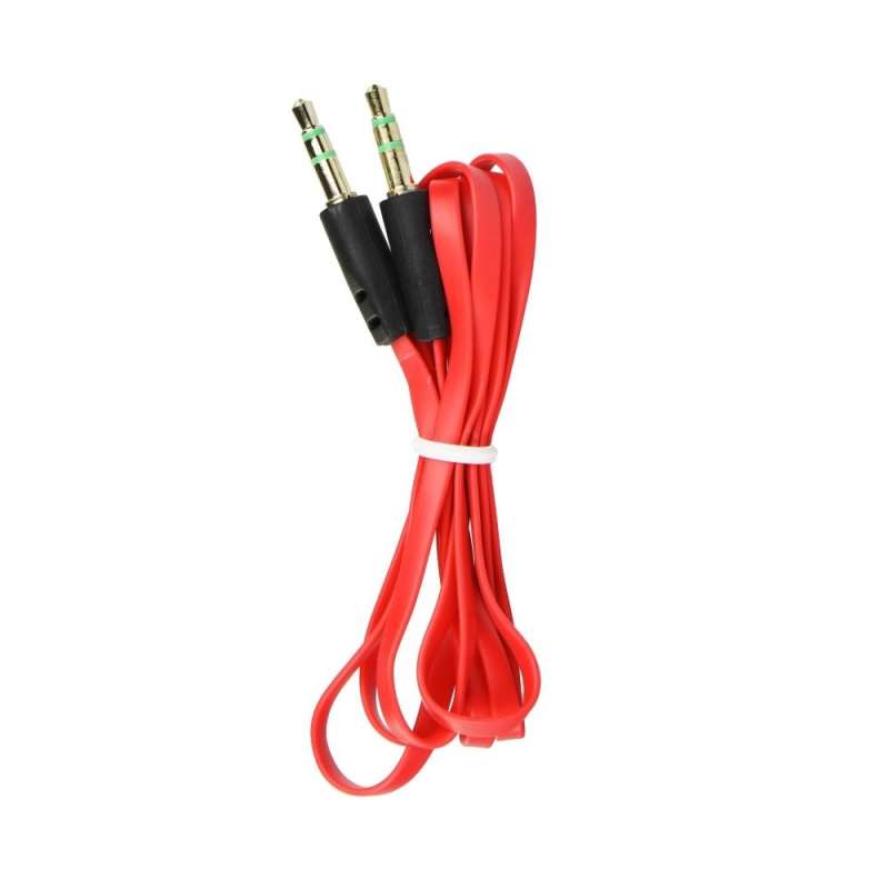 SPOTT-GR Καλώδιο AUX Flat Jack 3.5mm (Αρσενικό) σε Jack 3.5mm (Αρσενικό) 1m - Κόκκινο