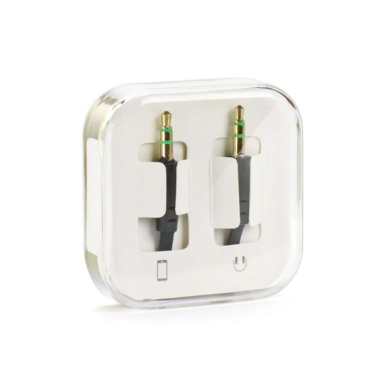 SPOTT-GR Καλώδιο AUX Jack 3.5mm (Αρσενικό) σε Jack 3.5mm (Αρσενικό) 1m - Μαύρο