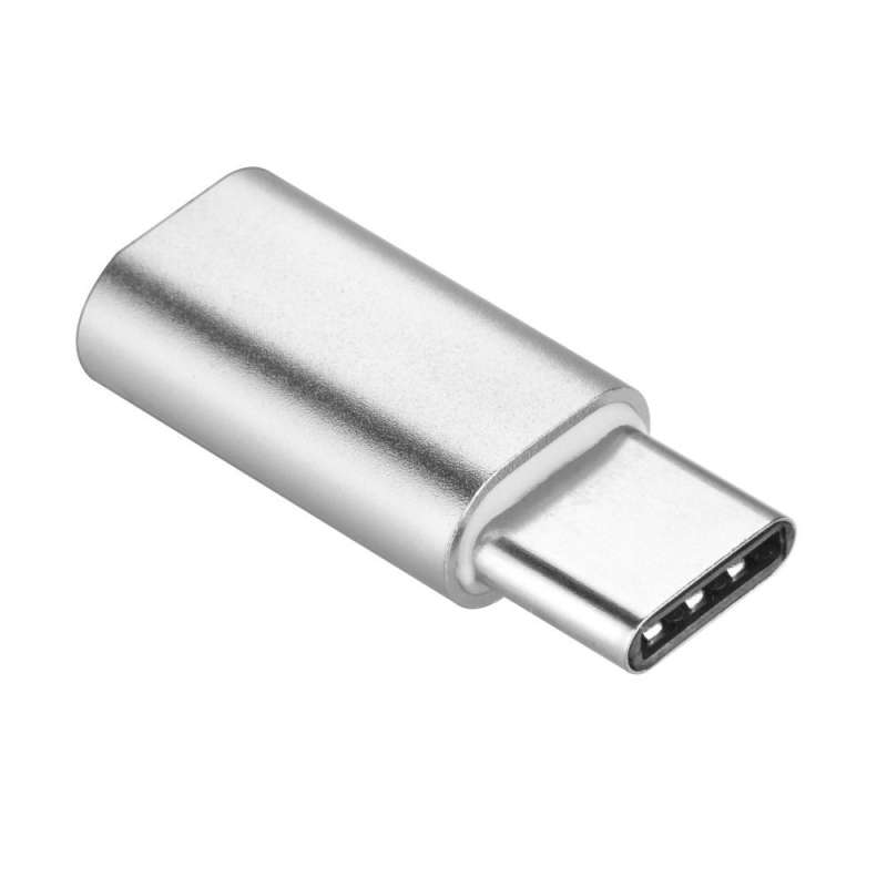 SPOTT-GR Μετατροπέας Micro USB (Θηλυκό) σε Type-C (Αρσενικό) σε Ασημί Xρώμα