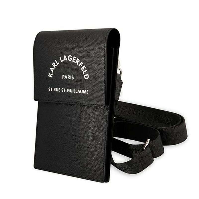 SPOTT-GR Karl Lagerfeld Embossed RSG - Τσαντάκι Μεταφοράς για Κινητά - Μαύρο